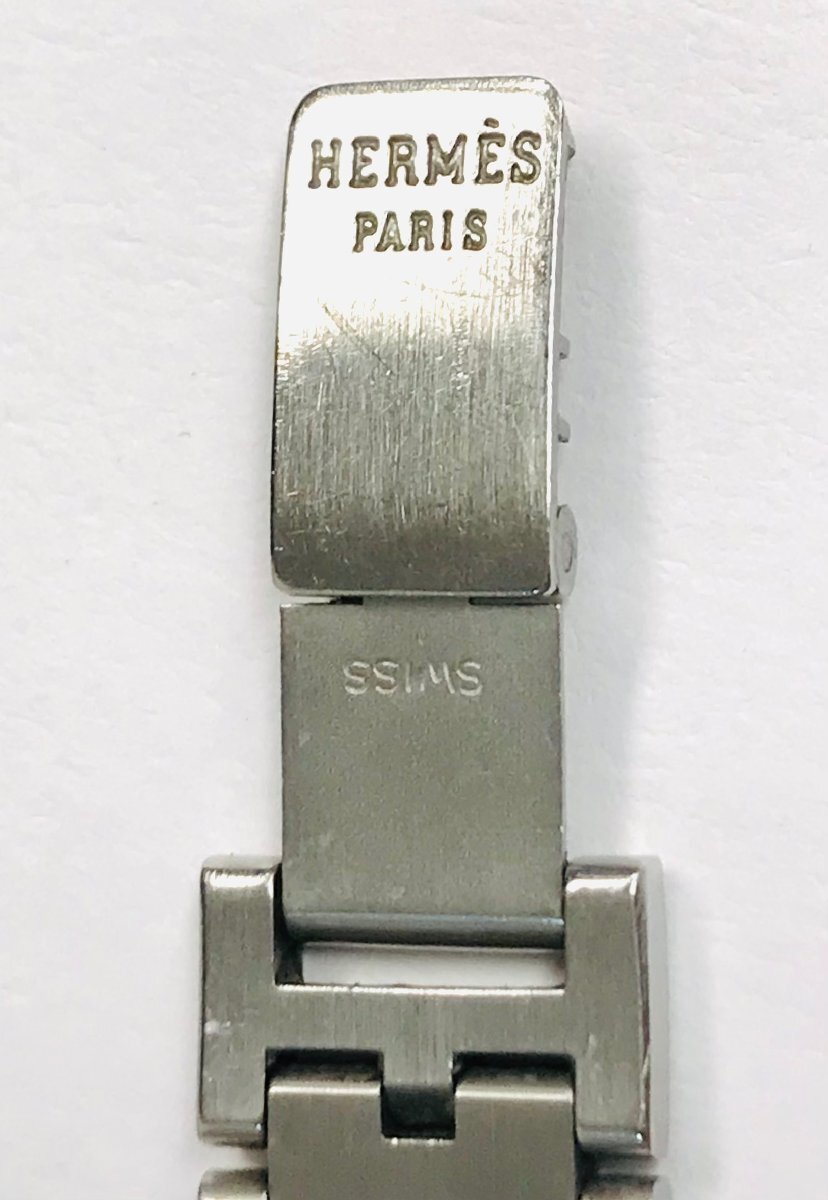 qob.Z7N03　HERMES　エルメス　腕時(shí)計(jì)　キャリック　クォーツ　ホワイト文字盤×ＳＳ　655128　