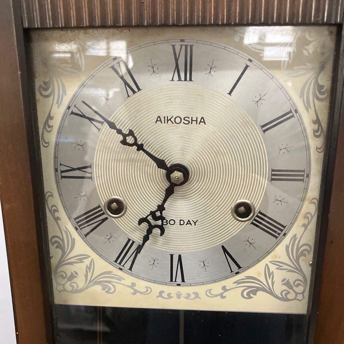 昭和レトロゼンマイ式ボンボン柱時計 ヴィンテージ愛工舎 AIKOSHA