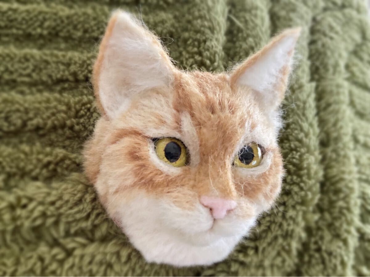 Yahoo!オークション - 羊毛フェルト ハンドメイド 猫 茶トラ白