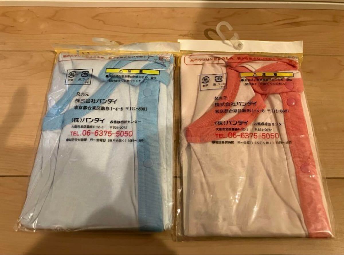 アンパンマン 半袖 ロンパース 肌着 新生児 70 80cm ブルー ピンク新品_画像3