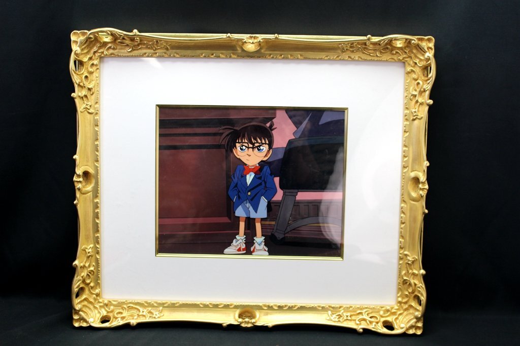 名探偵コナンセル画 江戸川コナン 希少 当時物 セル画 額装(名 名探偵コナンセル画 江戸川コナン 希少 当時物 セル画 額装(名