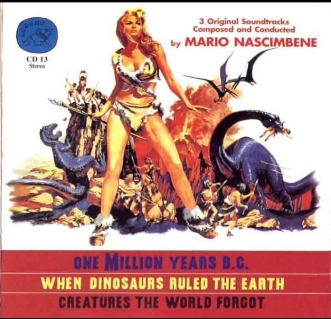 伊盤 3in1　マリオ・ナシンベーネ「恐竜100万年/ 恐竜時代/ 原始人100万年」英ハマー・フィルムが製作したシリーズ