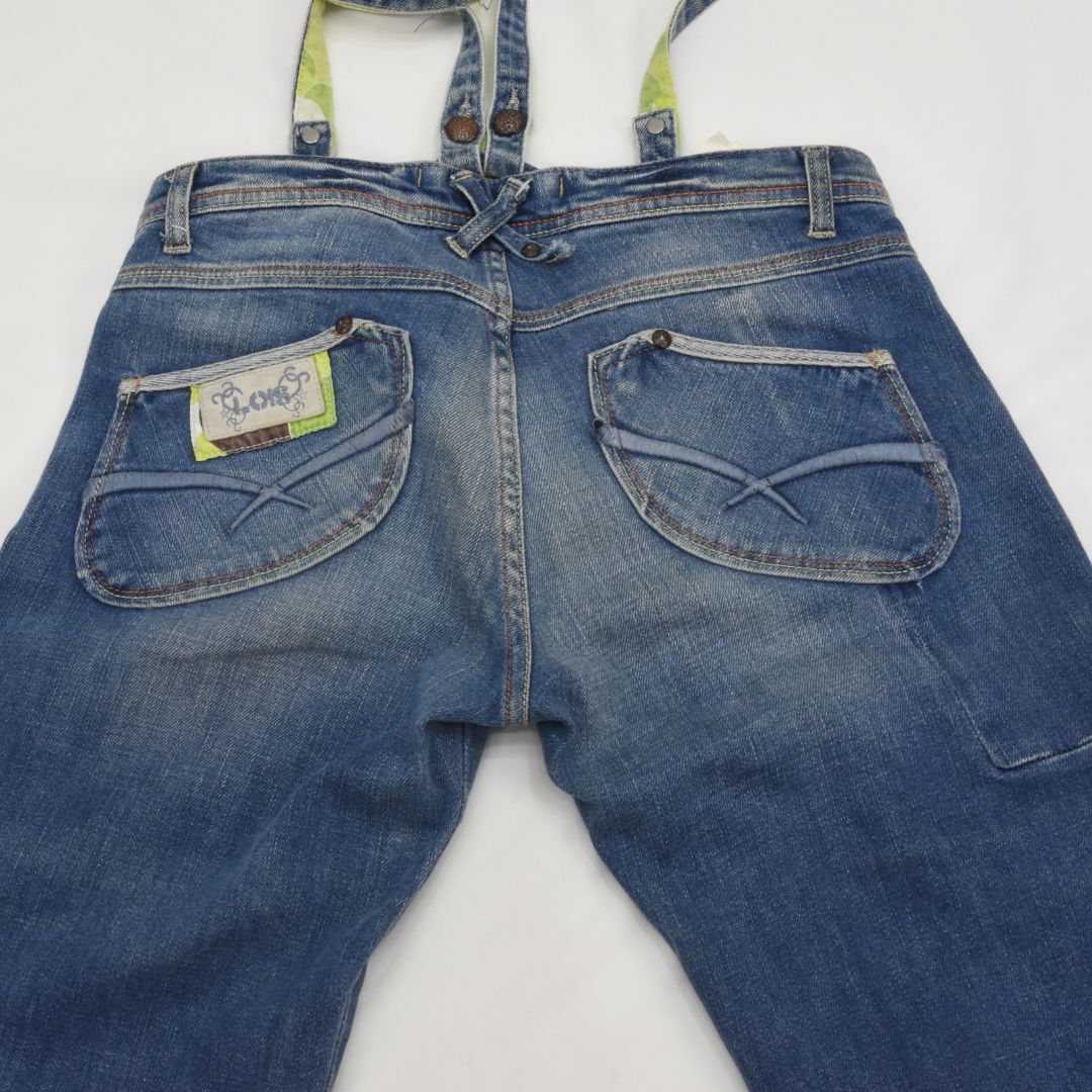 ロイスデニム◇ヴィンテージサスペンダーデニム◇サイズ28(W75cm)◇フレアパンツ◇LOIS DENIM_画像5