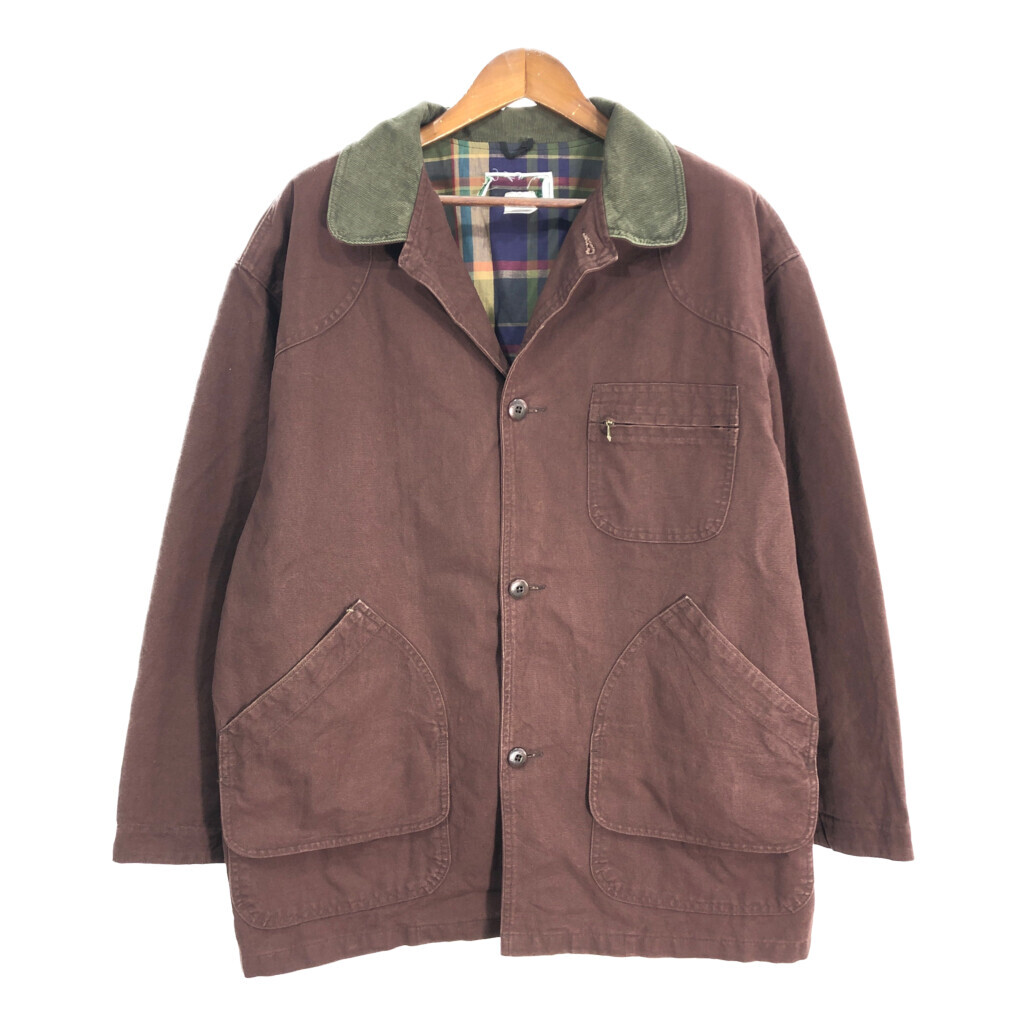 格安SALEスタート! ブラウン アウトドア ハンティングジャケット エルエルビーン L.L.Bean USA製 90年代 (メンズ S8122 古着 中古 XL) 男性用