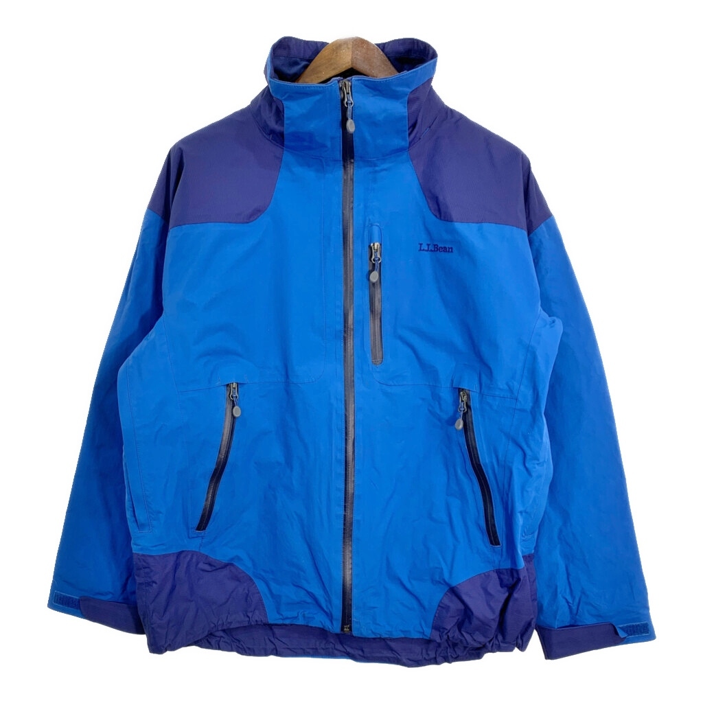 (お得な特別割引価格) L.L.Bean エルエルビーン ナイロンジャケット アウトドア ブルー (メンズ M) 中古 古着 S8756 男性用