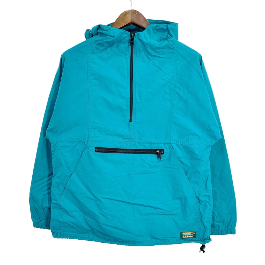 お中元 お歳暮 お年賀 夏 冬 年末年始のご挨拶 ギフト 通販な 80年代 USA製 L.L.Bean エルエルビーン アノラックパーカー ジャケット アウトドア エメラルドグリーン (メンズ M) 中古 古着 S8760 男性用