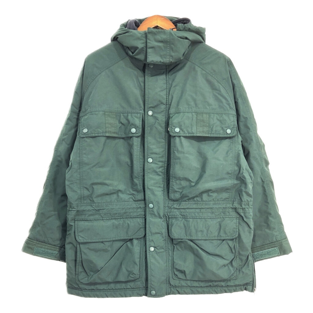 パリコレクション 中綿マウンテンパーカー PRIMALOFT エルエルビーン L.L.Bean アウトドア S8851 古着 中古 L) (メンズ グリーン 男性用