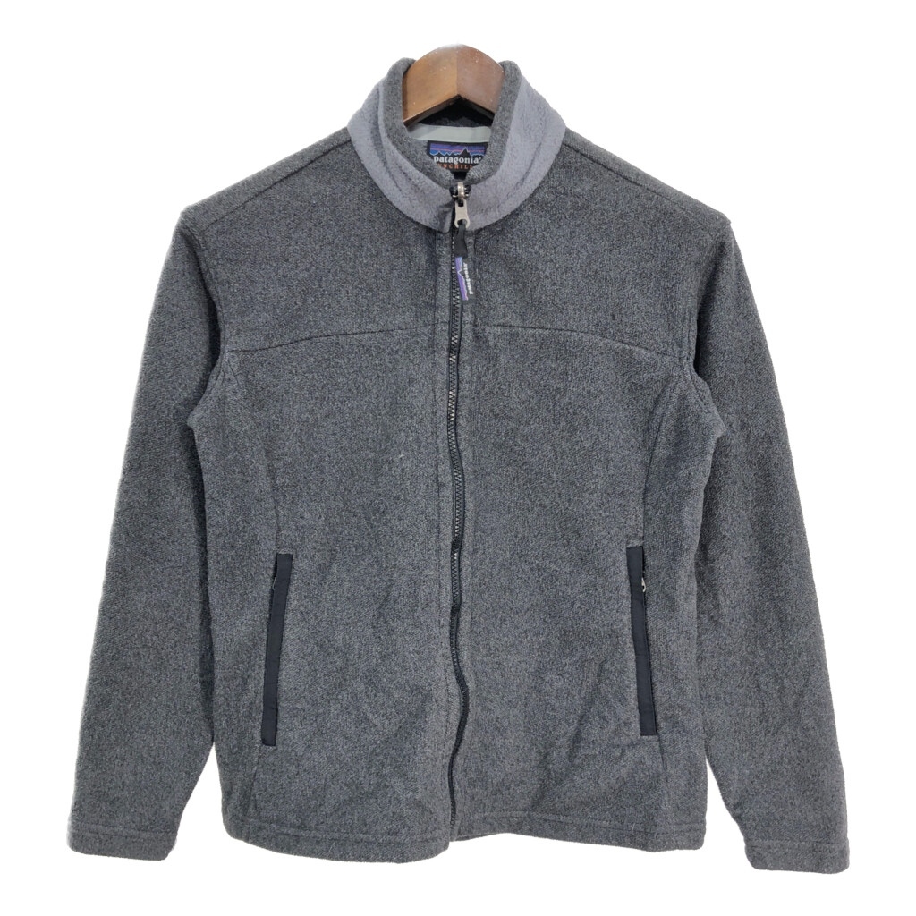 00年代 USA製 patagonia パタゴニア SYNCHILLA シンチラ フリースジャケット アウトドア グレー (レディース S) 中古 古着 S9702