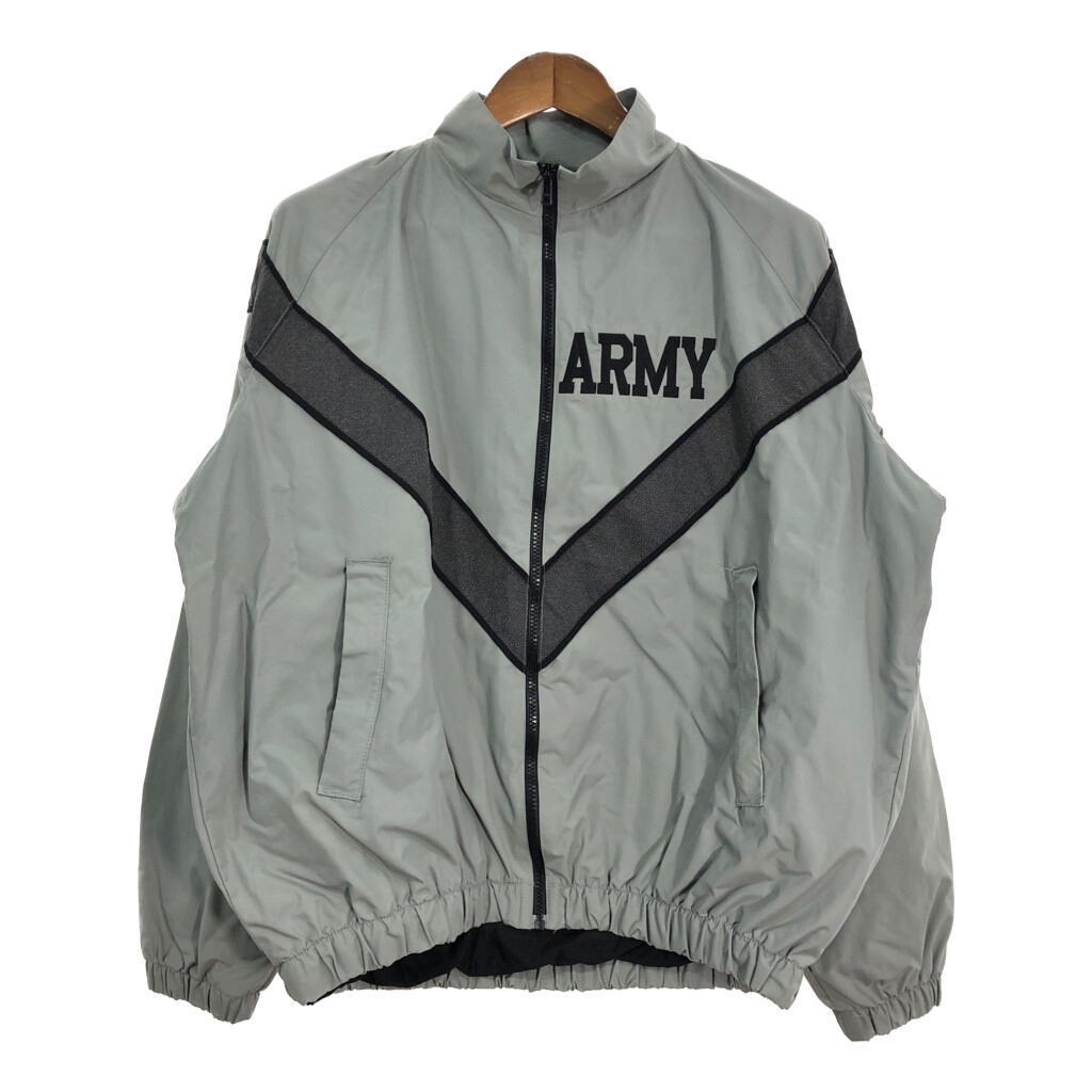 【超目玉】 90年代 米軍実物 U.S.ARMY IPFU トレーニングジャケット ミリタリー グレー (メンズ SMALL LONG) 中古 古着 T2021 その他