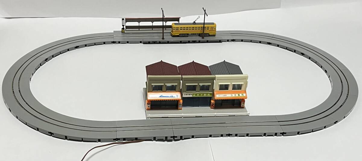 トミックス　ワイドトラム 鉄道模型運転セット　電停・商店　お座敷運転化