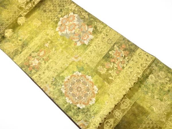 ys7257274; 宗sou 引箔 華紋に向かい鳥模様織り出し袋帯【着】