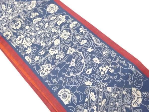 ys7259605; 宗sou 切り嵌め風花更紗模様全通袋帯（材料）【アンティーク】【着】