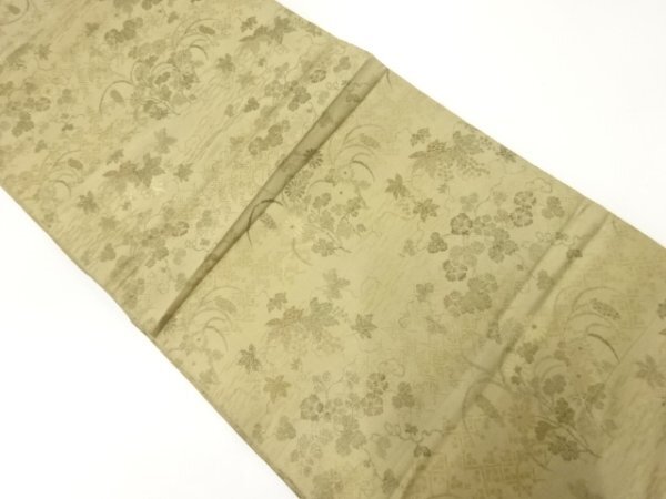 ys7263941; 宗sou 草花模様織出し丸帯（材料）【アンティーク】【着】