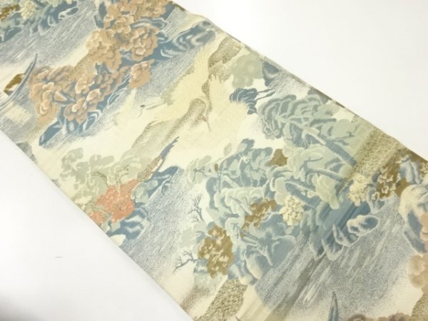 ys7263935; 宗sou 松鶴模様織出し丸帯（材料）【アンティーク】【着】