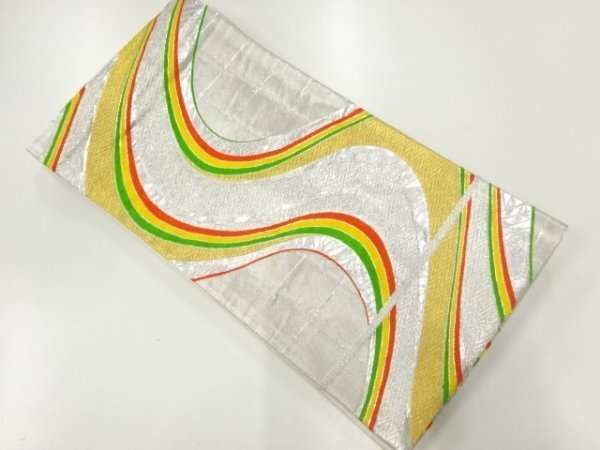 ys7265846; 宗sou 流水模様織り出し子供帯（着用可）【アンティーク】【着】