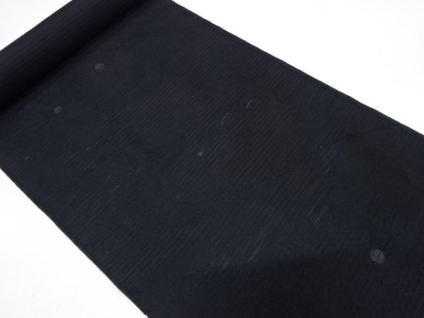 ys7266193; 宗sou 絽　流水に菊模様織り出し喪服用名古屋帯地反物【アンティーク】【着】