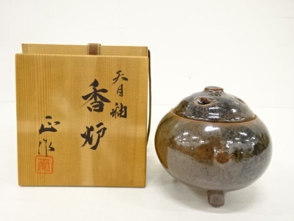 ys7270929; 宗sou 清水正造　天目釉　香爐【道】