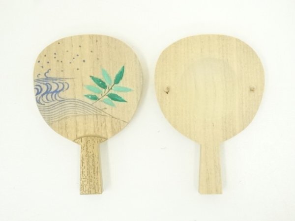 ys7254652; 宗sou 道場宗廣造 葦に水 桐団扇香合（共箱）【道】