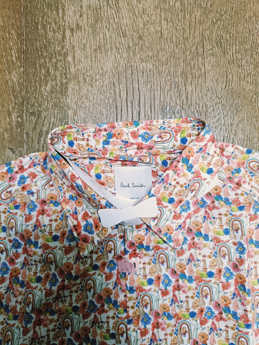 Paul Smith ポール?スミス 花柄 長(zhǎng)袖シャツ 日本制 Mサイズ.