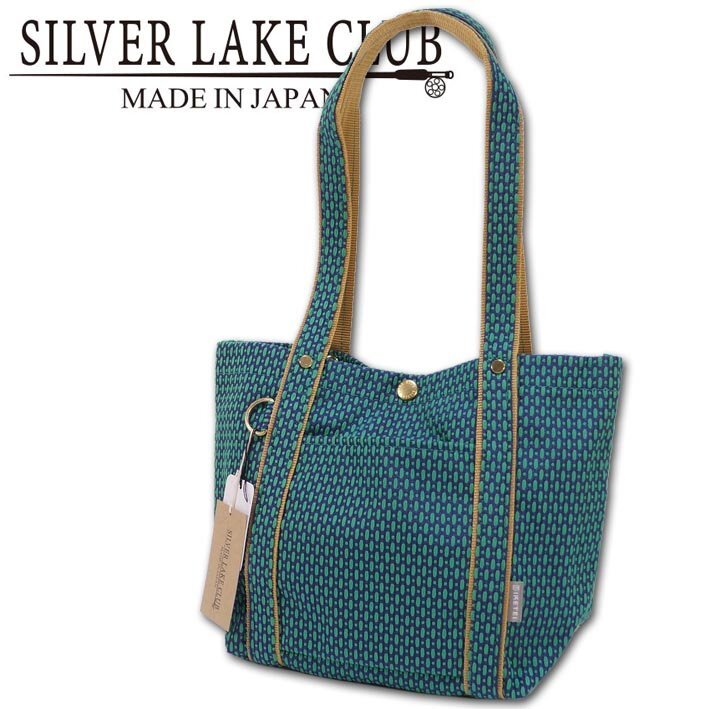 シルバーレイククラブ SILVER LAKE CLUB ショッピングトートバッグ メンズ グリーン系 新品 正規品 日本製 定価7,700円 刺し子 京都