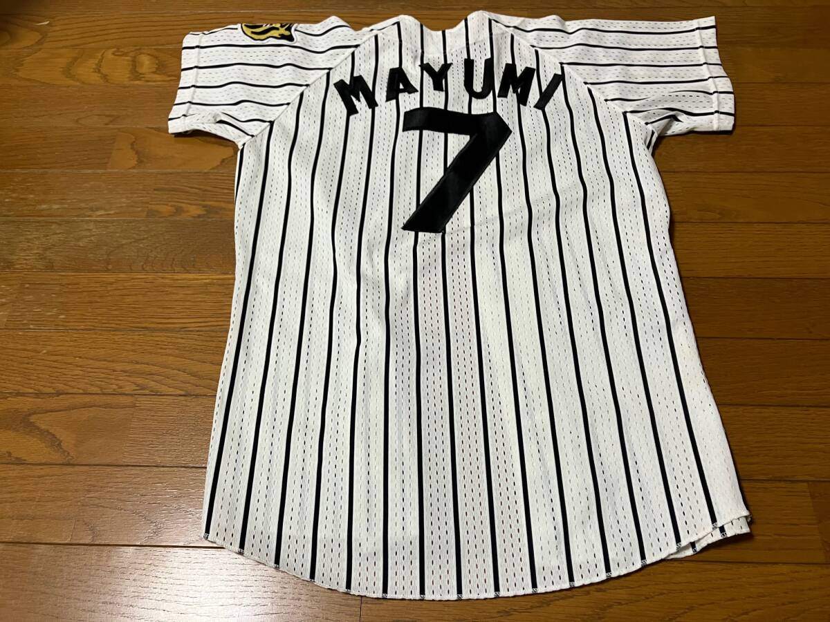 当時物　阪神タイガース　真弓明信選手　ホームユニフォーム　ミズノ製　Lサイズ