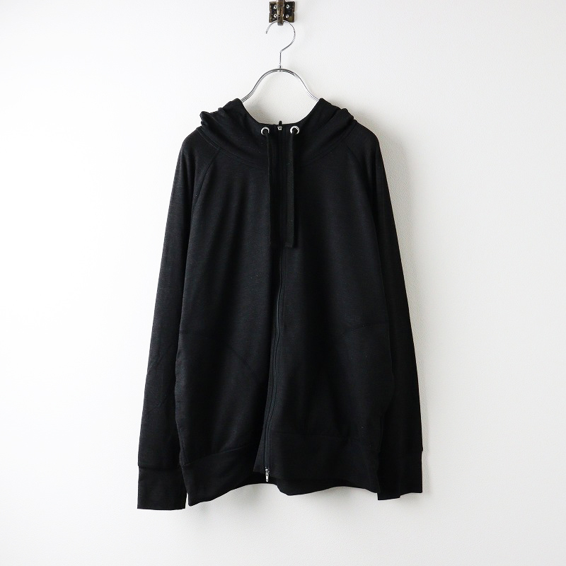ダンスキン DANSKIN DA50107 ADAJ HOODIE ストレッチフーディー L/ブラック パーカー ジップアップ フィットネス【2400014208030】