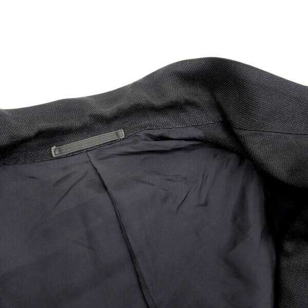 コムデギャルソンオム COMME des GARCONS HOMME リネン ジャケット メンズ 黒 ブラック sizeS 80's ヴィンテージ HJ-02008S [Y03378]