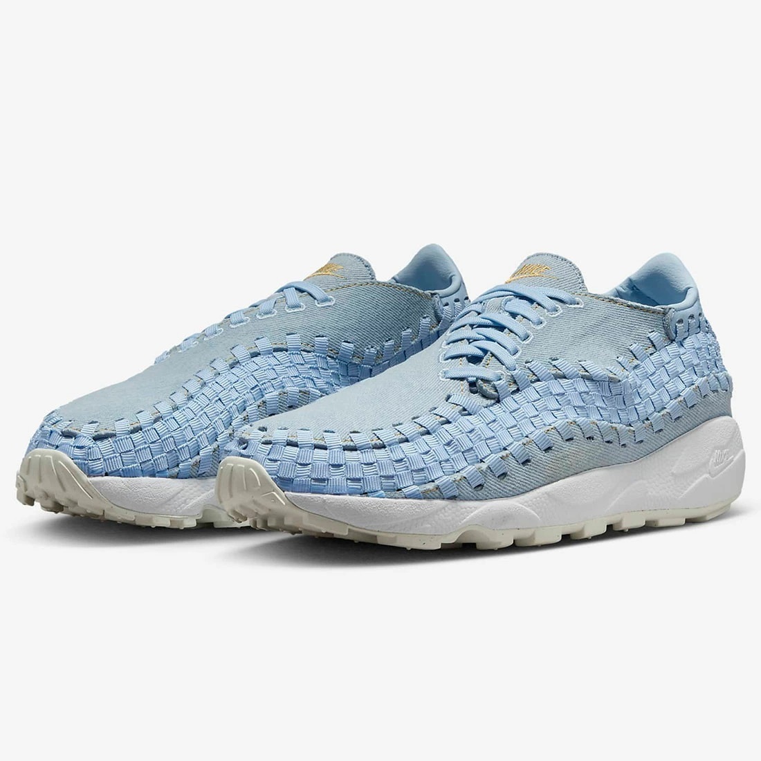 ナイキ 27cm ウイメンズ エア フットスケープ ウーブン 税込定価23430円 ブルー ホワイト NIKE W AIR FOOTSCAPE WOVEN デニム 天然皮革_画像1