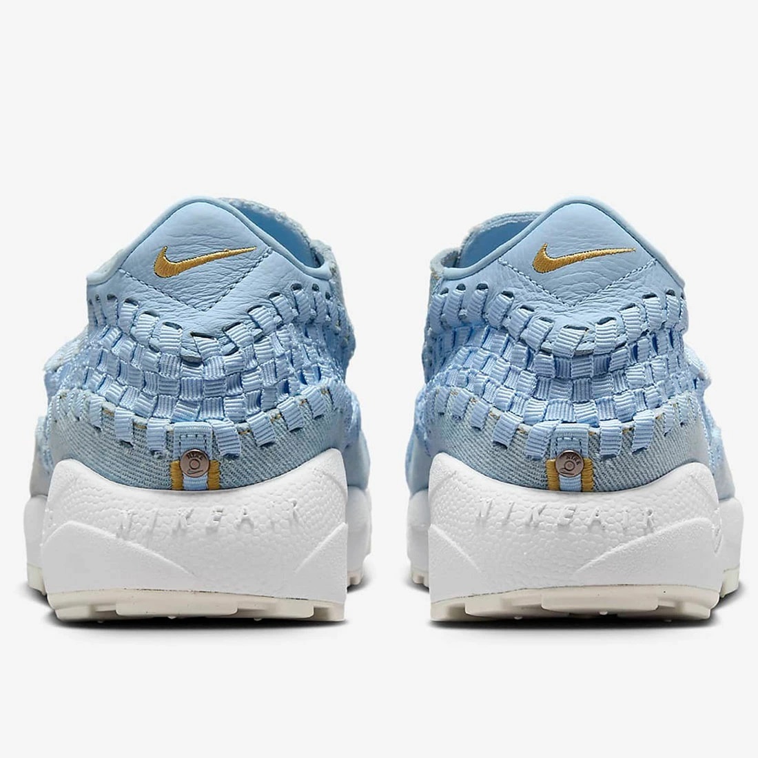 ナイキ 27cm ウイメンズ エア フットスケープ ウーブン 税込定価23430円 ブルー ホワイト NIKE W AIR FOOTSCAPE WOVEN デニム 天然皮革_画像3