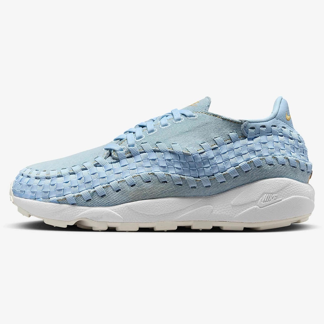 ナイキ 27cm ウイメンズ エア フットスケープ ウーブン 税込定価23430円 ブルー ホワイト NIKE W AIR FOOTSCAPE WOVEN デニム 天然皮革_画像4