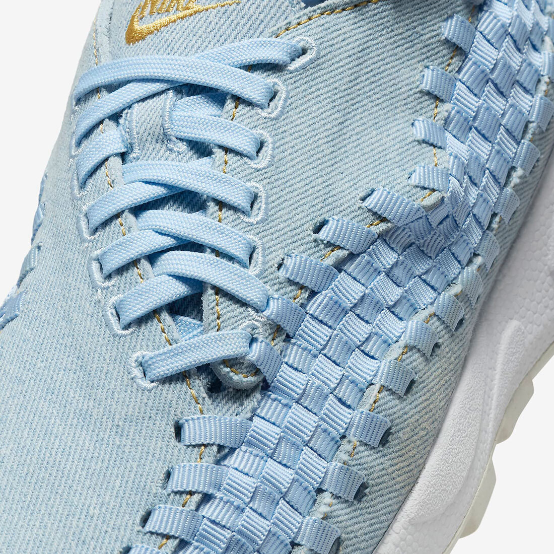 ナイキ 27cm ウイメンズ エア フットスケープ ウーブン 税込定価23430円 ブルー ホワイト NIKE W AIR FOOTSCAPE WOVEN デニム 天然皮革_画像7