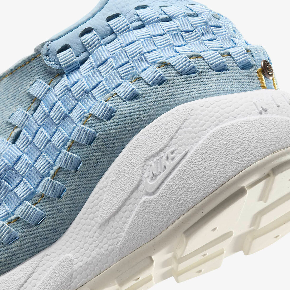 ナイキ 27cm ウイメンズ エア フットスケープ ウーブン 税込定価23430円 ブルー ホワイト NIKE W AIR FOOTSCAPE WOVEN デニム 天然皮革_画像8