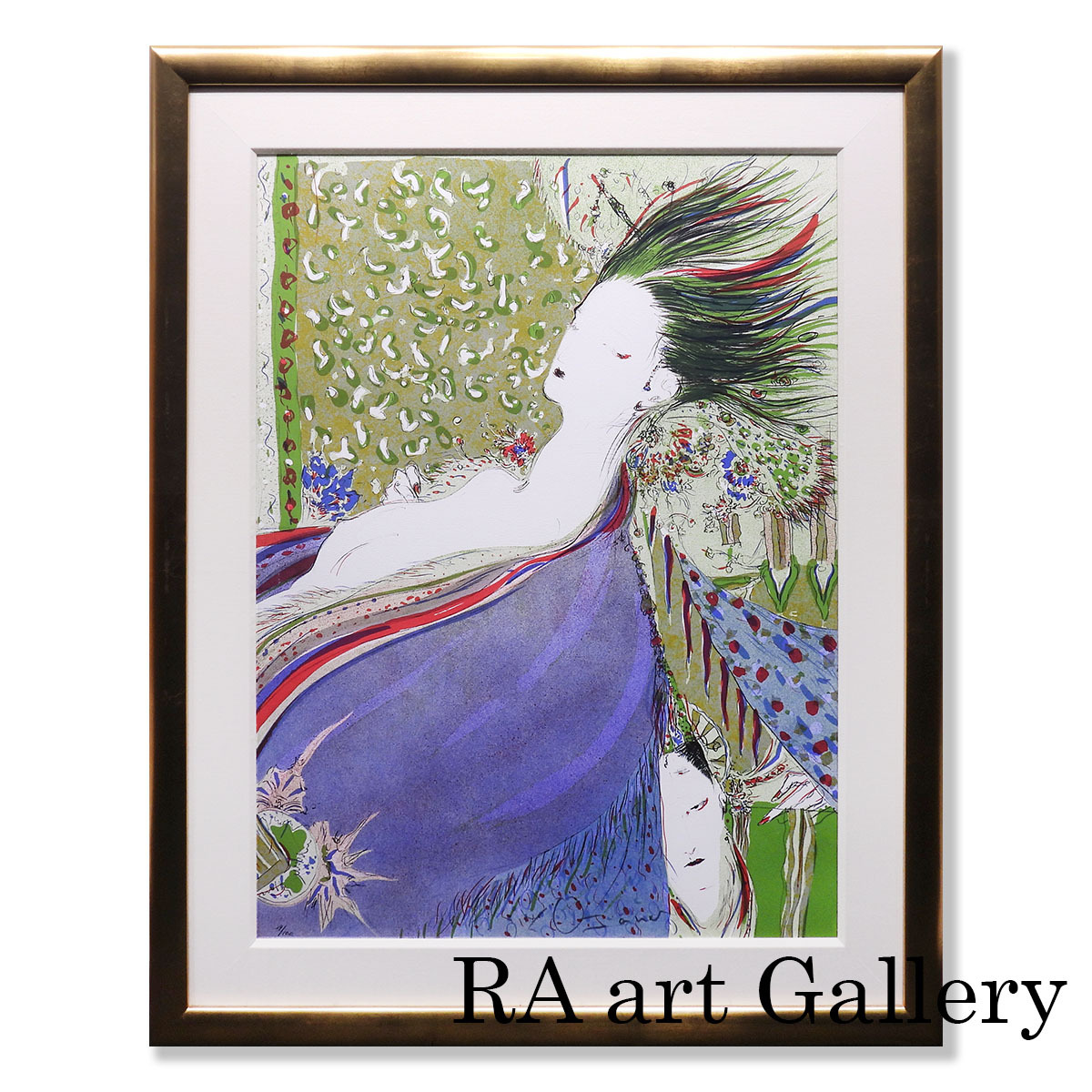 天野喜孝 紫陽花 人物画 女性像 源氏物語 陰陽師 平安貴族 作家 天野喜孝 紫陽花 人物画 女性像 源氏物語 陰陽師 平安貴族 作家