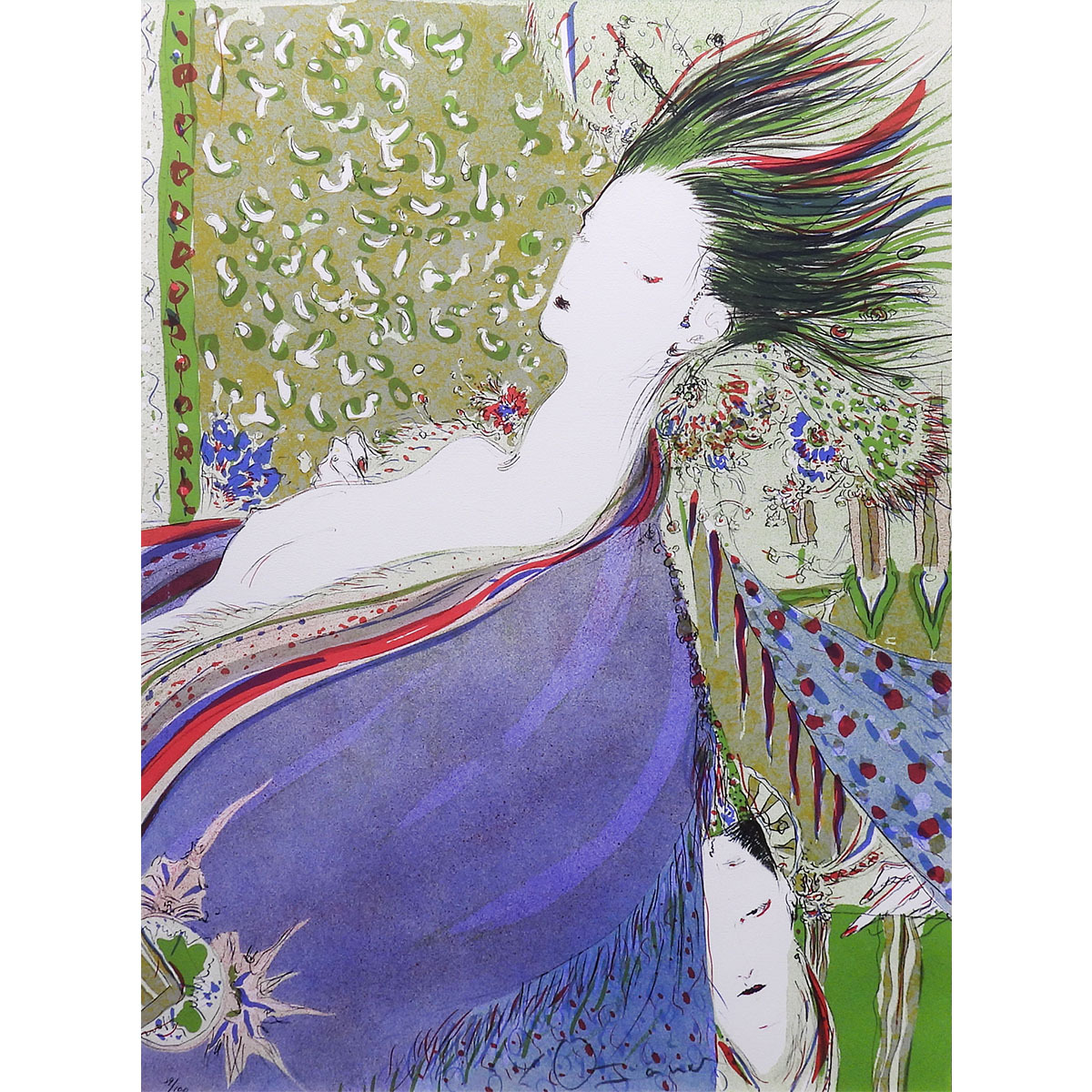 天野喜孝 紫陽花 人物画 女性像 源氏物語 陰陽師 平安貴族 作家 天野喜孝 紫陽花 人物画 女性像 源氏物語 陰陽師 平安貴族 作家