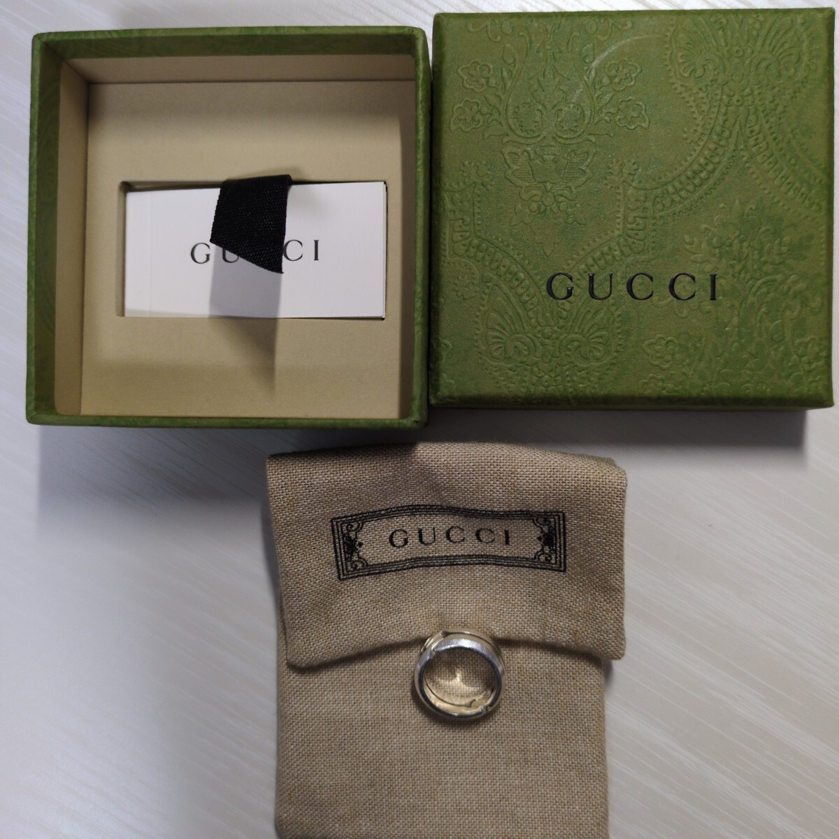 【美品】GUCCI 指輪 シルバー Ag925 リング アクセサリー【送料無料】