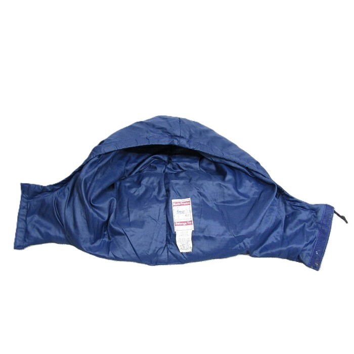 70s 80s frostline ダウン フード 単体 ネイビー フロストライン 古着 ビンテージ 4JA1107_画像6