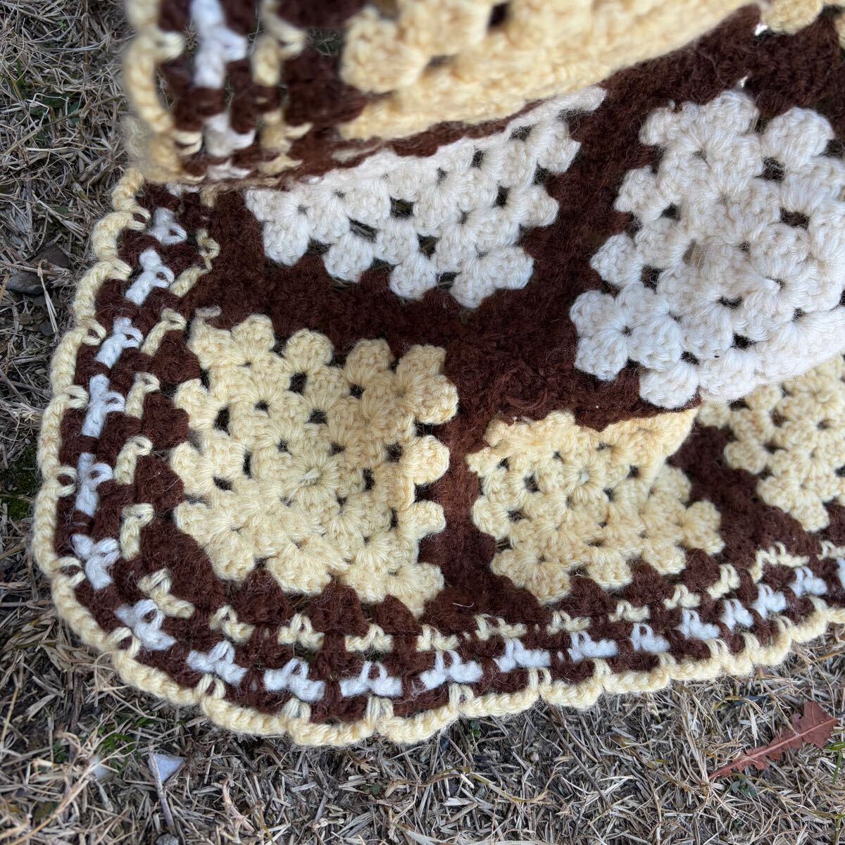 【USA vintage】granny blanket グラニーブランケット スクエア レトロ アメリカ ビンテージ