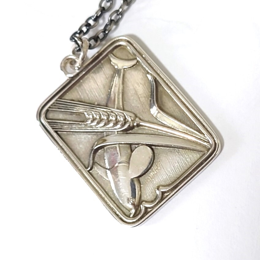 ジョージジェンセン シルバーネックレス Georg Jensen イルカ 麦