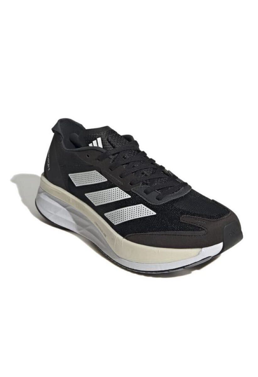 25.0cm 新品・未使用 ADIDAS ・ADIZERO BOSTON 11 WIDE BLACK・アディダス アディゼロ ボストン 11 ワイド ブラック