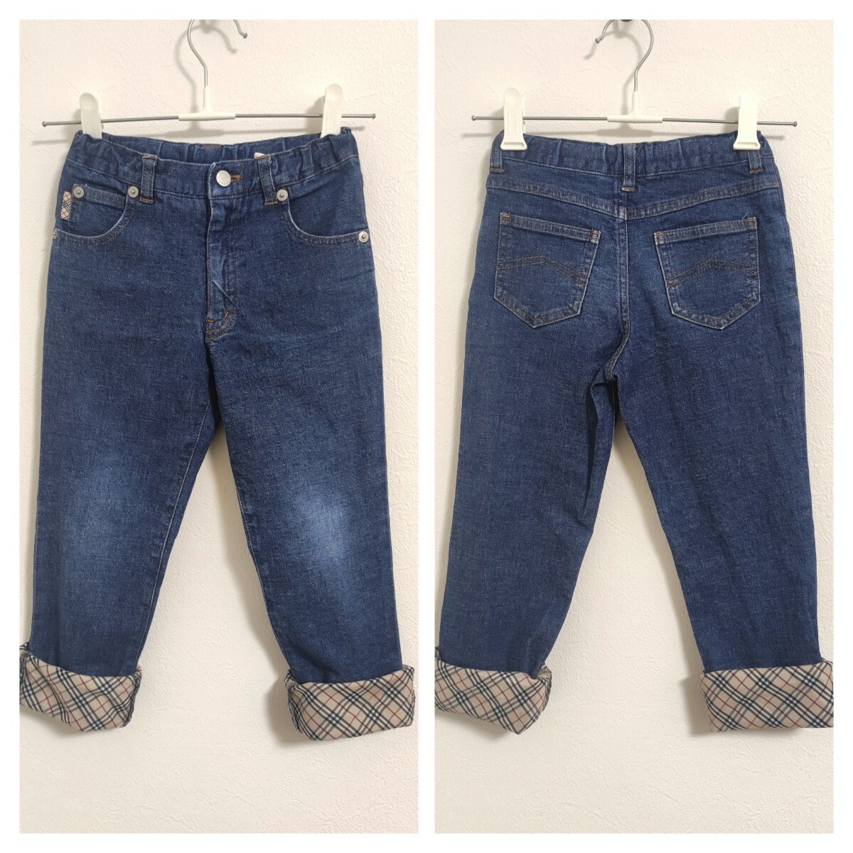 〈100〉バーバリー　デニムパンツ　ズボン　yut100