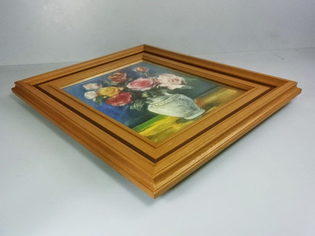 徳永達哉 ◇『 ばら ／ 薔薇 』F6号 キャンバス 油彩 額装 真作 熊本県出身 朔風会員 太陽会主宰 ◇ 管48775_画像7