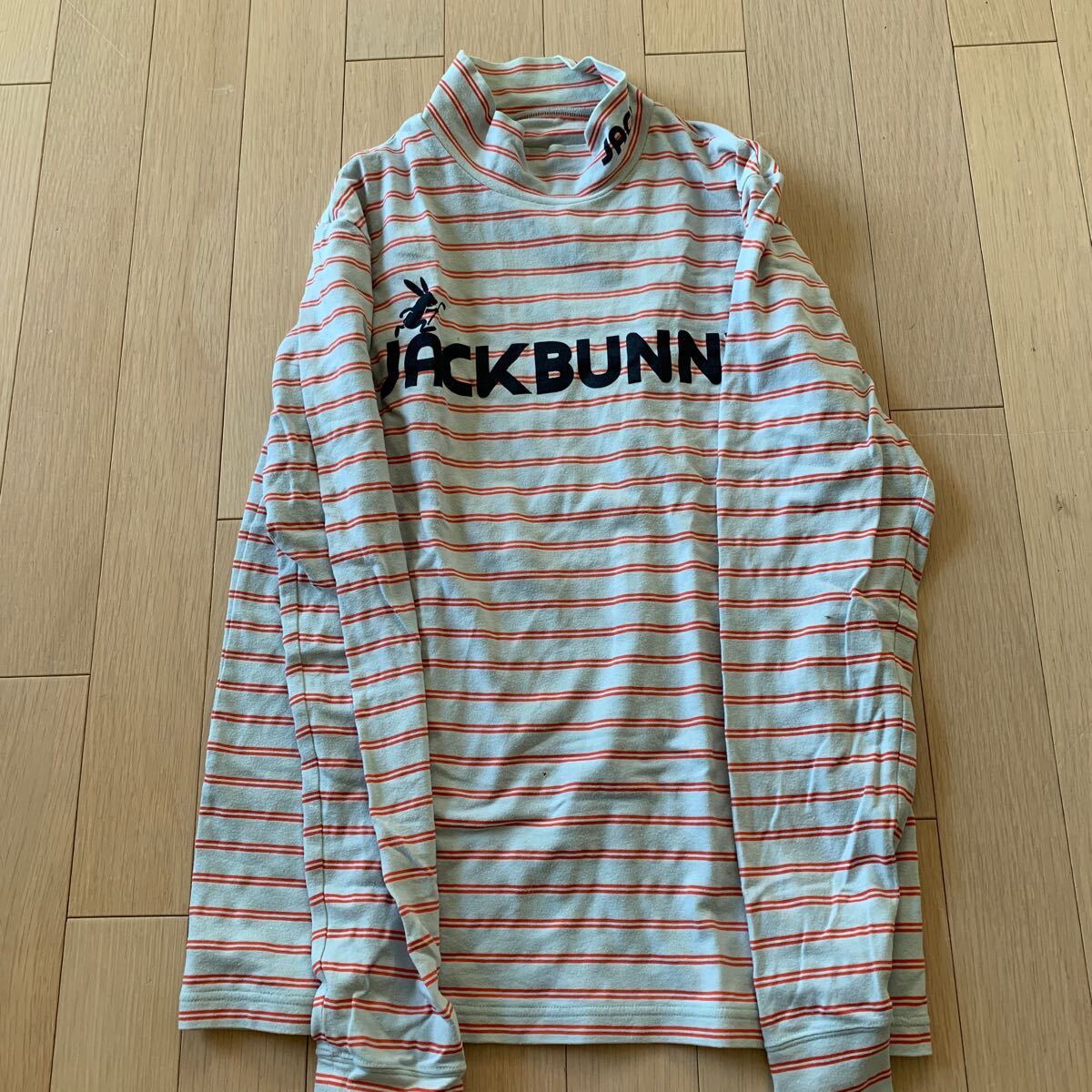 ジャックバーニー　パーリーゲイツ　JACKBUNNY sサイズ　兼用 ゴルフウェア パーリーゲイツ ボーダー ハイネック 長袖Tシャツ