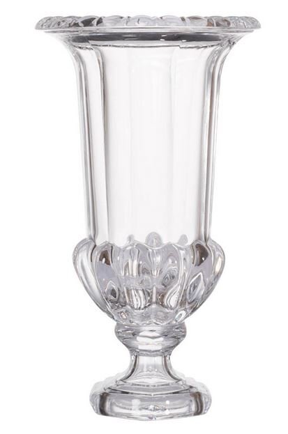 輸入雑貨 花瓶 フラワーベース ガラス 22Φ×38H リビングスタジオ 直輸入 フラワーポット コンポート クラシック モダン 85102FV 送料無料