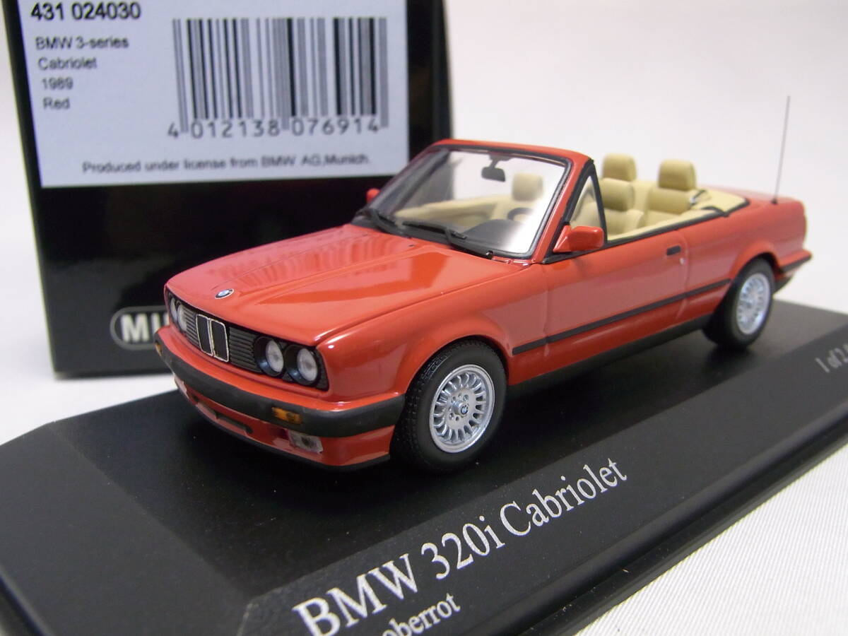 ★貴重★BMW 3-series Cabriolet 1989 Red 1/43【E30 BMW 320i カブリオレ】★ボンネット開閉!★3シリーズ 3er★431 024030