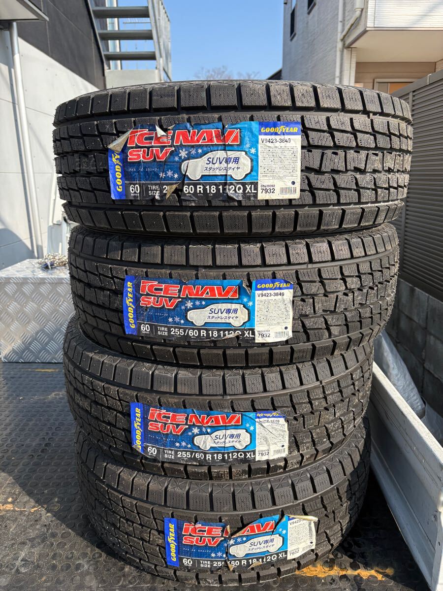 グッドイヤーICENAVISUV新品未使用2018年255/60R184本