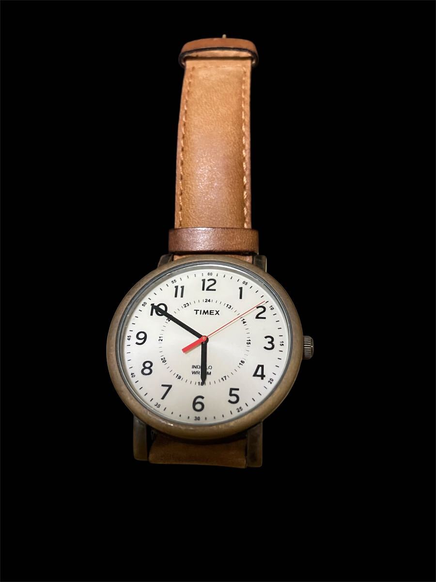美品　TIMEX タイメックス　 腕時計　レザー　照明あり