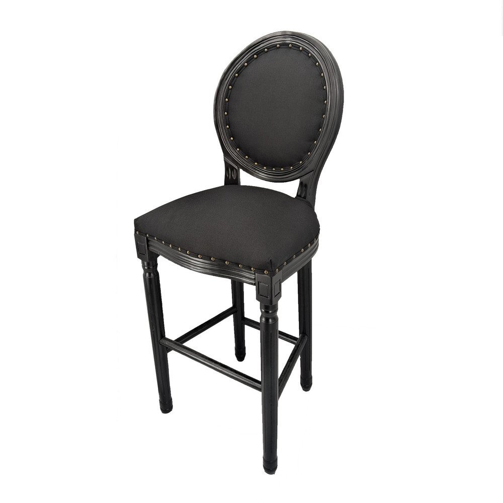 カウンターチェア ジェネリック家具 アンティーク風 英国調 クラシカ シック カフェ バー サロン バルーンハイ65 ブラック