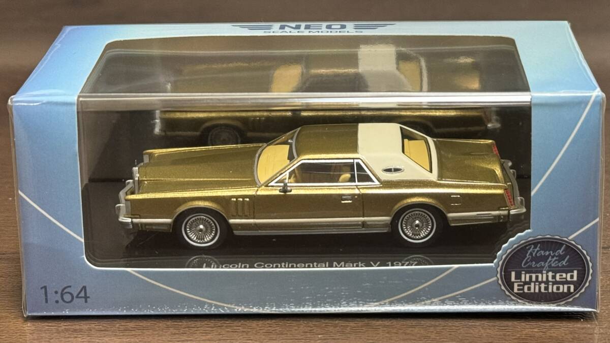 1/64 NEO ネオ Lincoln リンカーン Continental コンチネンタル Mark V 1977 Gold (検索用:1/43 1/18 キャデラック ホットウィール)