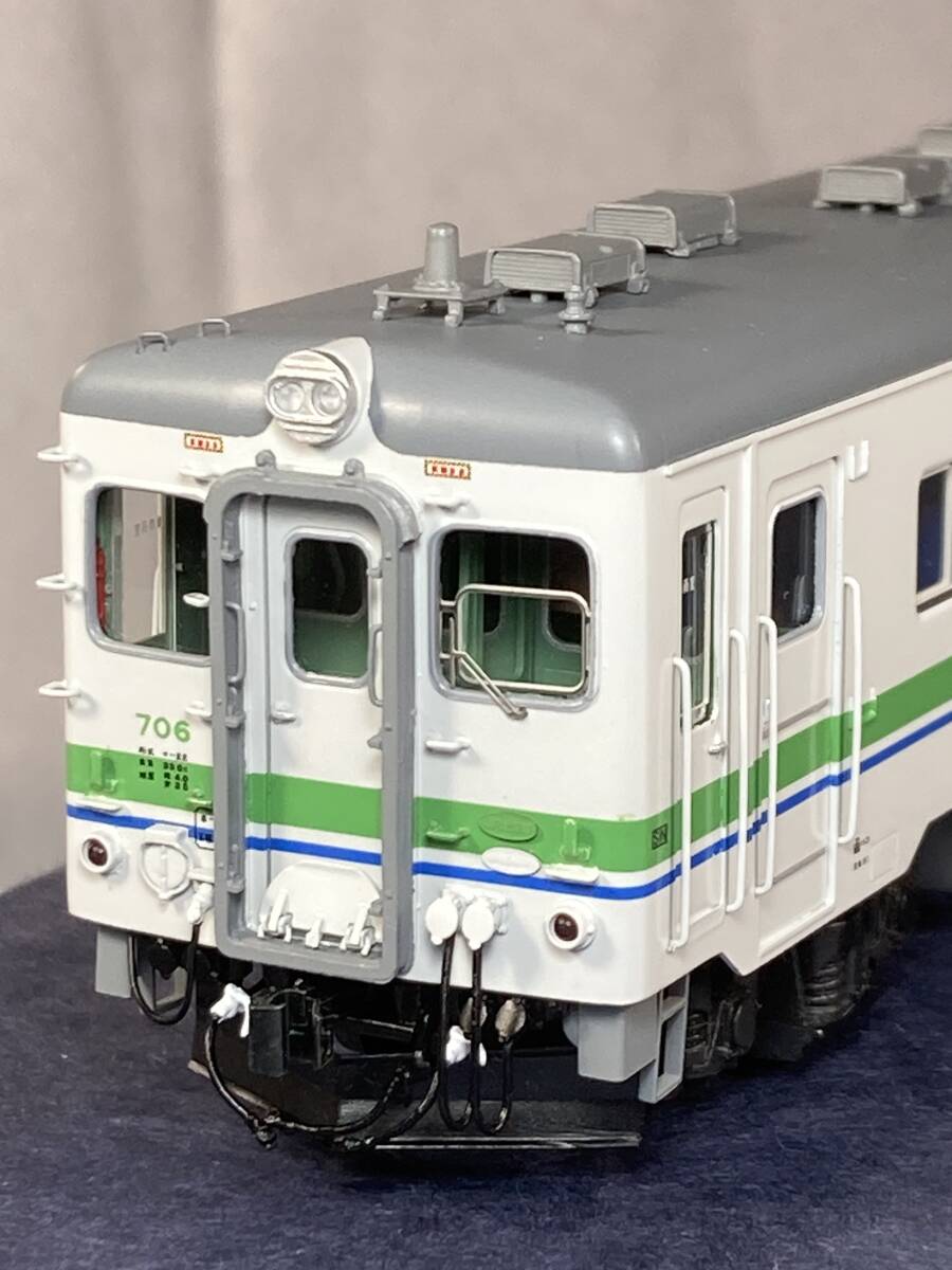 未使用品・Uトレイン・キハ22 706(函ハコ配置機)北海道色・二灯ライト・単線スノープロー・JRアンテナ装備(D6-TYPE) 真鍮製超精密モデル