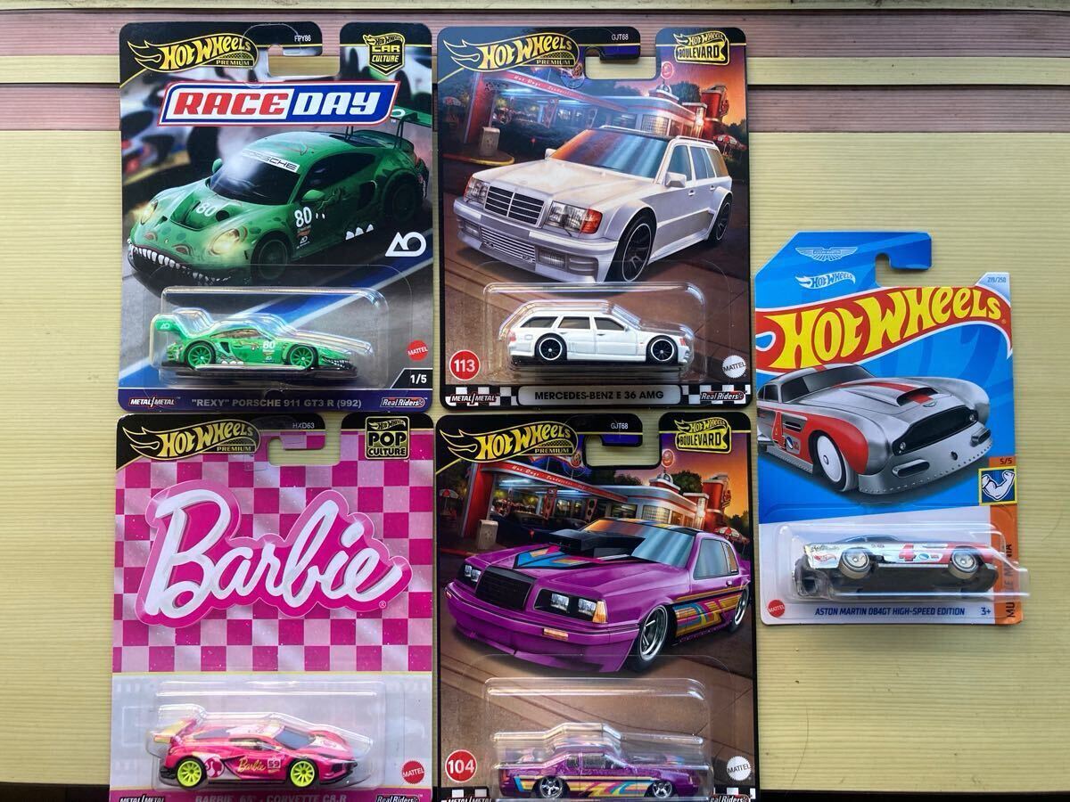 ホットウィール　 Hot Wheels HW 人気車種 5台セット ベンツ ポルシェREXY バービー 他